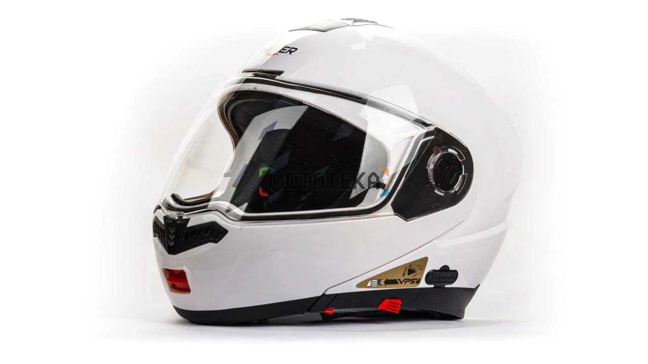 Шлем мото модуляр HIZER (Хайзер) 623 (M) white (2 визора)