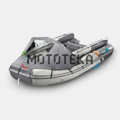 Лодка ПВХ GLADIATOR (Гладиатор) E 380 X PRO светло-серый/тёмно-серый