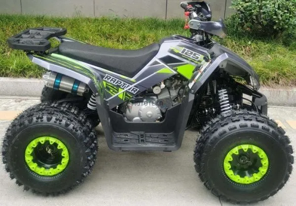 Квадроцикл детский Racer (Рейсер) RC125 Raptor чёрный/зелёный (машинокомплект) | Мототека