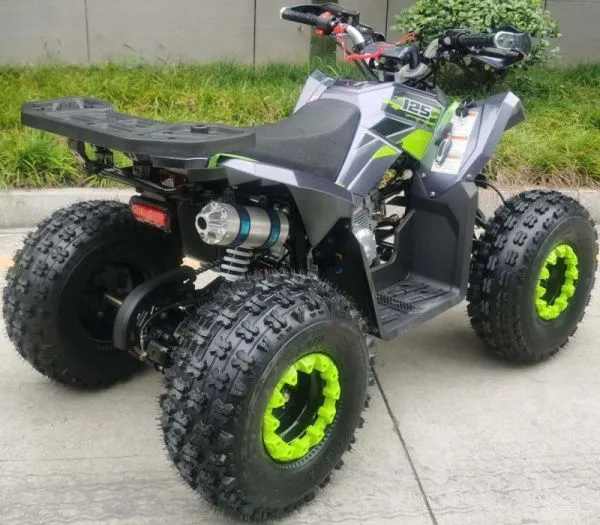 Квадроцикл детский Racer (Рейсер) RC125 Raptor чёрный/зелёный (машинокомплект) | Мототека