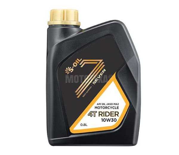 Масло моторное S - OIL SEVEN (С - Оил Севен) 4T RIDER 10W30 (0.8л), синтетика (1/12)