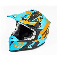 Шлем мото кроссовый GTX 633 (L) #2 BLUE/ORANGE BLACK