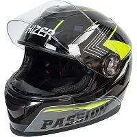 Шлем мото интеграл HIZER (Хайзер) B565 №3 (S) black/yellow