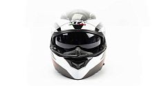 Шлем мото модуляр GTX 550 (S) #1 BLACK/WHITE RED GREY (2 визора)