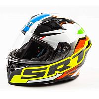 Шлем мото интеграл GTX 578 (XL) #2 BLACK/ ORANGE GREEN