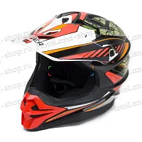 Шлем мото кроссовый HIZER (Хайзер) J6803 №5 (M) BLACK/NEON FUCHSIA