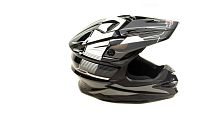 Шлем мото кроссовый HIZER (Хайзер) J6803 (S) #2 BLACK/GREY