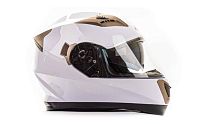 Шлем мото интеграл HIZER (Хайзер) 529 (S) #2 white (2 визора)