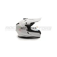 Шлем кроссовый ROCKOT (Рокот) RM-217 Cloud GL (S) (белый глянцевый однотонный)